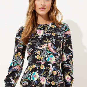 LOFT Floral Flare Dress